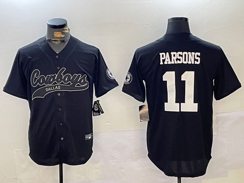 Men Dallas Cowboys #11 Parsons Black Joint Name 2024 Nike Limited NFL Jersey style 1->dallas cowboys->NFL Jersey